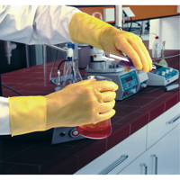 Featherweight Plus Gloves, Size Small/7, 13" L, Rubber Latex, 17-mil Duraquip Inc