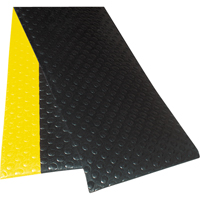 No. 417 Bubble Sof-Tred With Dyna-Shield Mats, Bubbled, 3' x 12' x 1/2", Black/Yellow, PVC Duraquip Inc