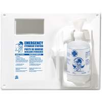 Poste de douche oculaire - Poste simple a/bouteille vide Duraquip Inc