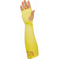 Sleeves, Kevlar&reg;, 18", ANSI/ISEA 105 Level 3, Yellow Duraquip Inc