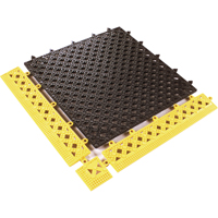 Modular Lok-Tyle No. 523 - Tile, Vinyl, 1' W x 1' L, 9/16" Thick, Black Duraquip Inc