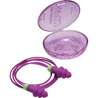 Bouchons d'oreilles r&eacute;utilisables Rockets, Avec cordon, Vrac - &eacute;tui en plastique, 27 dB NRR, Taille unique Duraquip Inc