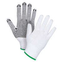 Dotted String Knit Gloves, Poly/Cotton, Single Sided, 7 Gauge, Medium Duraquip Inc