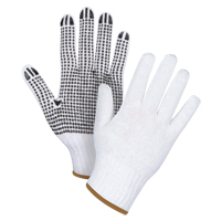 Dotted String Knit Gloves, Poly/Cotton, Single Sided, 7 Gauge, Large Duraquip Inc