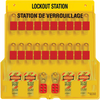 Lockout Station, Thermoplastic Padlocks, 20 Padlock Capacity, Padlocks Included Duraquip Inc