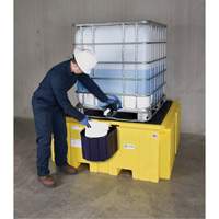 IBC Spill Pallet Plus&reg; With Drain, 365 US gal. Spill Capacity, 62" x 62" x 28" Duraquip Inc