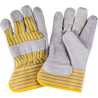 Premium Quality Fitters Gloves, Large, Split Cowhide Palm, Cotton Inner Lining Duraquip Inc