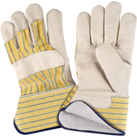 Abrasion-Resistant Winter-Lined Fitters Gloves, X-Large, Grain Cowhide Palm, Cotton Fleece Inner Lining Duraquip Inc
