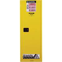 Armoire de s&eacute;curit&eacute; pour produits inflammables EX Slimline Sure-Grip , 22 gal., 1 Porte(s), 23,25" La x 65" h x 18" p Duraquip Inc