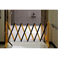 Xpandit Barricade, 36" H x 11.5' L, Black/Yellow Duraquip Inc