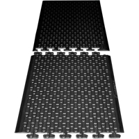 Rejuvenator Connect No. 502 Matting, Polyurethane, 3' W x 3' L, 5/8" Thick, Black Duraquip Inc