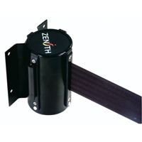 Barri&egrave;re &agrave; fixation murale, Acier, Fixation par vis, 7', Ruban Noir Duraquip Inc