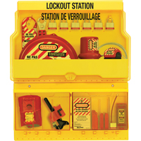 Deluxe Lockout Stations, Aluminum Padlocks, 32 Padlock Capacity, Padlocks Included Duraquip Inc
