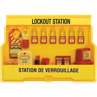 Electrical Focus Lockout Stations, Thermoplastic Padlocks, 16 Padlock Capacity, Padlocks Included Duraquip Inc