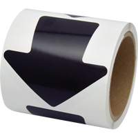 D&eacute;calcomanie en couleur pour le marquage des planchers, Fl&egrave;che, 4" lo x 4" la, Noir, Vinyle Duraquip Inc