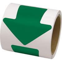D&eacute;calcomanie en couleur pour le marquage des planchers, Fl&egrave;che, 4" lo x 4" la, Vert, Vinyle Duraquip Inc