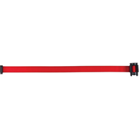 Cartouche de ruban pour assembler votre propre barri&egrave;re de contr&ocirc;le des foules, Vierge, 7', Ruban Rouge Duraquip Inc