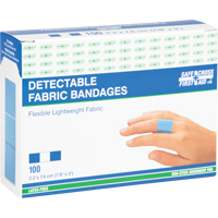 Bandages, Rectangulaire/carr&eacute;e, 3", Tissu d&eacute;tectable, St&eacute;rile Duraquip Inc