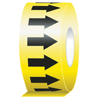 Directional Flow Arrow Tapes, 104', Black on Yellow Duraquip Inc