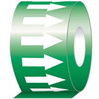 Directional Flow Arrow Tapes, 108', White on Green Duraquip Inc
