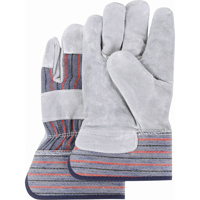 Premium Quality Fitters Gloves, Large, Split Cowhide Palm, Cotton Inner Lining Duraquip Inc