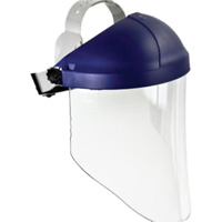 Ratchet Headgear with Faceshield, Polycarbonate, Ratchet Suspension Duraquip Inc