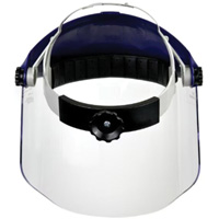 Ratchet Headgear with Faceshield, Polycarbonate, Ratchet Suspension Duraquip Inc