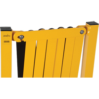 Barri&egrave;re extensible, 37" h x 11' lo, Noir/Jaune Duraquip Inc