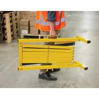 Barri&egrave;re extensible, 37" h x 11' lo, Noir/Jaune Duraquip Inc