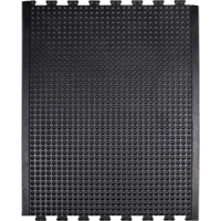 Tapis antifatigue en d&ocirc;me, &agrave; bulles, 3' x 4' x 1/2", Noir, Caoutchouc Duraquip Inc