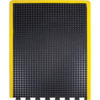 Tapis antifatigue en d&ocirc;me, &agrave; bulles, 3' x 4' x 1/2", Noir, Caoutchouc Duraquip Inc
