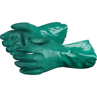 Chemstop Gloves with Crushed Ceramic-Powder Grip Finish, Size Medium/8, 12" L, Nitrile, Cotton Jersey Inner Lining, 40-mil Duraquip Inc