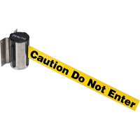 Barri&egrave;re &agrave; fixation murale, Acier, Fixation par vis, 7', Ruban Jaune Duraquip Inc