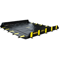 Rigid-Lock QuickBerm&reg;, 745 US gal. Capacity, 10' W x 10' L x 12" H, Stake Wall Duraquip Inc