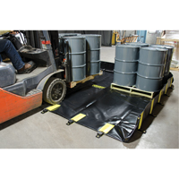 Rigid-Lock QuickBerm&reg;, 745 US gal. Capacity, 10' W x 10' L x 12" H, Stake Wall Duraquip Inc
