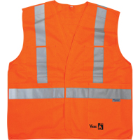 Vestes de s&eacute;curit&eacute; ignifug&eacute;es, Orange haute visibilit&eacute;, Moyen/Petit, Polyester Duraquip Inc