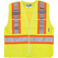 Veste de s&eacute;curit&eacute; pour la circulation, Jaune lime haute visibilit&eacute;, Moyen/Petit, Polyester Duraquip Inc
