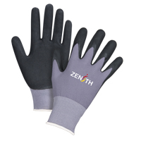 ZX-1 Premium Touchscreen Compatible Gloves, 8/Medium, Nitrile/Foam Nitrile Coating, 15 Gauge, Nylon Shell Duraquip Inc