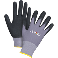 Gants ZX-1 de premi&egrave;re qualit&eacute; compatibles avec les &eacute;crans tactiles, 9/Grand, R&ecirc;vetement Nitrile/Mousse de nitrile, Calibre 15, Enveloppe en Nylon Duraquip Inc