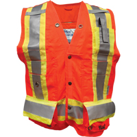 Surveyor FR Safety Vest, High Visibility Orange, Small, Polyester Duraquip Inc