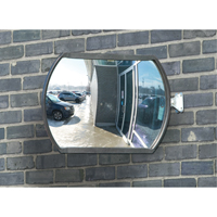 Roundtangular Convex Mirror with Telescopic Arm, 12" H x 18" W, Indoor/Outdoor Duraquip Inc