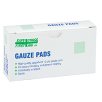 Gaze, Tampon, 3" lo x 3" la, St&eacute;rile, Dispositif m&eacute;dical Classe 1 Duraquip Inc