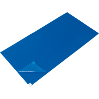 Tapis pour salle blanche, Épaisseur 1,57 mils, 1-1/2' la, 3-3/4' lo x Bleu SDS994 | Duraquip Inc
