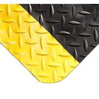 Smart Mats No.497, Diamond, 2' x 10' x 1", Black/Yellow, PVC/Urethane Duraquip Inc