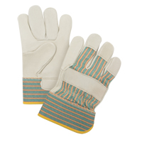 Abrasion-Resistant Fitter's Gloves, Medium, Grain Cowhide Palm Duraquip Inc