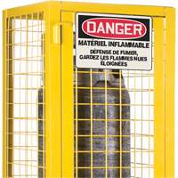 Armoire de s&eacute;curit&eacute; pour cylindres de gaz conforme aux normes de la CSA, nbre de bouteilles: 2, 17" , 17" , 69" , Jaune Duraquip Inc