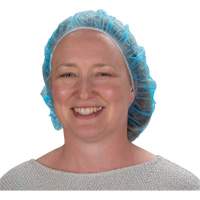 Bonnets bouffants non tiss&eacute;s, Polypropyl&egrave;ne, 21"/Grand, Bleu Duraquip Inc