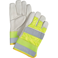 Yellow High-Visibility Superior Warmth Fitters Gloves, Large, Grain Cowhide Palm, Thinsulate Inner Lining Duraquip Inc