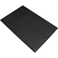 Rejuvenator&reg; Connect No. 502 for Single Workstation, Polyurethane, 2' W x 3' L, 5/8" Thick, Black Duraquip Inc