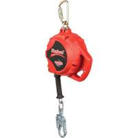 Rebel Self Retracting Lifeline, 33', Galvanized Steel, Swivel Duraquip Inc